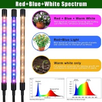 Keelixin Grow Lights For Indoor Plants,5 Heads Red Blue White Full Spectrum Plant Light With 15-60