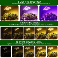 Keelixin Grow Lights For Indoor Plants,5 Heads Red Blue White Full Spectrum Plant Light With 15-60