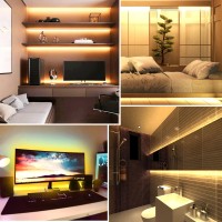 Cob Led Strip Lights 3000K, 16.4Ft Dimmable 480 Leds/M Warm White Led Strip Light, 5000Lm Tape Lights Kit With Rf Remote, Cri 90+, Dc12V Led Lights For Bedroom, Tv Backlight, Kitchen, Diy Lighting