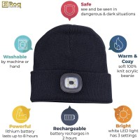 Head Lightz Beanie With Light, Warm Knit Hat For Winter Safety, Unisex Led Hat Light Fits Most Men, Women And Kids, Led Beanie Hat Flashlight Stocking Cap Headlamp, Head Light For Outdoor Dog Walking