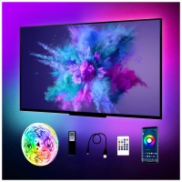 Phopollo Led Lights For Tv, 15Ft Tv Led Backlight, Led Strip Lights For Tv 65-75 Inch, Bluetooth Color Changing Led Tv Lights, App Control, Usb Powered