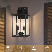 Partphoner Large Outdoor Light Fixutre 2Light Dusk To Dawn Outdoor Lighting Farmhouse Front Porch Light Exterior Wall Lantern