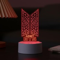 Yaneng Kpop Bangtan Boys 16 Colors Led Acrylic Night Light Bedside Lamps Bedroom Home Room Decoration For Army Fans Gifts