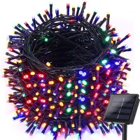 Ishabao Solar Christmas Lights Outdoor, 98.4Ft 300 Led Solar Fairy String Lights, 8 Modes Waterproof Christmas Lights For Garden, Patio, Home, Party, Wedding, Holiday, Tree Decorations (Multicolor)