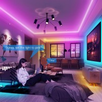 100 Ft Led Strip Lights Compatible With Alexa (Direct Connected), Smart Led Lights For Bedroom Rgb Color Changing Sync With Music, 44 Keys Remote Control