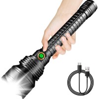 Xurleq Flashlight 710000 High Lumen Led Rechargeable Tactical Flashlight With 5 Modes, Waterproof Large Handheld Brightest Flashlight For Camping Hiking Biking Outdoor Emergency Activity