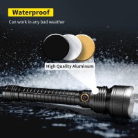 Xurleq Flashlight 710000 High Lumen Led Rechargeable Tactical Flashlight With 5 Modes, Waterproof Large Handheld Brightest Flashlight For Camping Hiking Biking Outdoor Emergency Activity