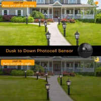 Dusk To Dawn Outdoor Post Light Exterior Fence Post Deck Lighting 177 H Exterior Post Pole Lantern With 3Inch Waterproof Outs