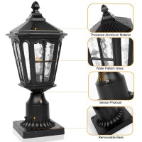 Dusk To Dawn Outdoor Post Light Exterior Fence Post Deck Lighting 177 H Exterior Post Pole Lantern With 3Inch Waterproof Outs