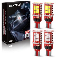 Fanteli 921 Led Bulb, Strobe 3Rd Third Brake Light Bulb Red And Truck Cargo Bed Lights White, 300% Brighter Non-Polarity 194 912 T15 906 904 902 W16W, Pack Of 4