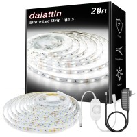 Dalattin White Led Strip Lights, 20Ft Dimmable Super Bright 24V Led Tape Light 6500K 360 Leds Lights For Bedrooms, Mirror, Kitchen, Home Decoration Daylight White?