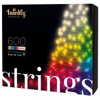 Twinkly Strings - App-Controlled Led Christmas Lights With 600 Rgb+W (16 Million Colors + Warm White) Leds. 157.5 Feet. Green Wire. Indoor And Outdoor Smart Lighting Decoration