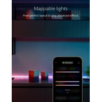 Twinkly Line - Extension Kit App-Controlled Adhesive + Magnetic Led Light Strip With Rgb (16 Million Colors) Leds. Extendable. 5 Feet. White Strip. Indoor Smart Home Decoration Light