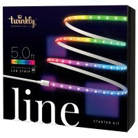 Twinkly Line - Starter Kit App-Controlled Adhesive + Magnetic Led Light Strip With Rgb (16 Million Colors) Leds. Extendable. 5 Feet. White Strip. Indoor Smart Home Decoration Light