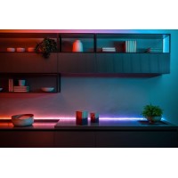 Twinkly Line - Starter Kit App-Controlled Adhesive + Magnetic Led Light Strip With Rgb (16 Million Colors) Leds. Extendable. 5 Feet. White Strip. Indoor Smart Home Decoration Light