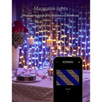 Twinkly Christmas Curtain Lights With 210 Rgb Leds - App-Controlled, Sync With Music, Indoor & Outdoor Use, Compatible With Google Assistant, Amazon Alexa, Apple Homekit, Bluetooth & Wifi Connectivity