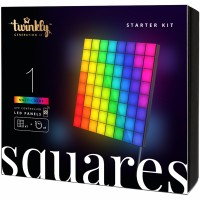 Twinkly Squares Master Panel Rgb Led Panel Including 1 Main Panel And Usbc Power Supply Compatible With Homekit Alexa And G