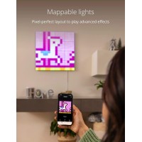 Twinkly Squares Extension Kit Rgb Led Panels Kit Including 3 Extension Panels And Connection Cables Compatible With Homekit