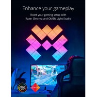 Twinkly Squares Extension Kit Rgb Led Panels Kit Including 3 Extension Panels And Connection Cables Compatible With Homekit