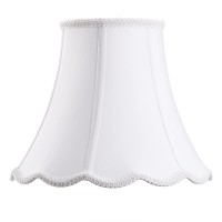 Bell Lamp Shade Saangseon White Lampshade Replacement 6 Top X 115 Bottom X 95 Slant Height X 9 Vertical Height Brass