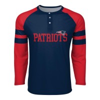 Foco Mens Nfl Team Logo Long Sleeve Henley Shirt, Team Stripe Wordmark, Xx-Large Us