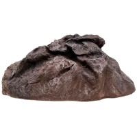 Backyard X-Scapes Artificial Rock Well Pump Cover For Landscaping Faux Rock For Decorating To Hide Pipe Fiberglass Boulder Cover Medium River Brown 12 In H X 20 In W X 30 In L