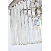 Elitco Lighting Sydney 8 light Polished nickel Flush Mount Clear Royal Cut Crystal