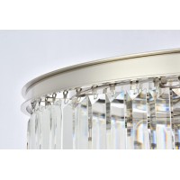 Elitco Lighting Sydney 8 light Polished nickel Flush Mount Clear Royal Cut Crystal