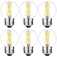 Litehistory E26 Led Bulb 4W Equal E26 Edison Bulb 40 Watt Neutral White 4000K E26 Bulb Dimmable Ac120V 400Lm G16.5 Light Bulb Led For Rustic Sputnik,Chandeliers,Vanity,Wall Sconces Pack Of 6