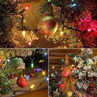 Hopolon Christmas Lights Multicolor 2Pack 13 Feet 50Count Incandescent Christmas Tree Lights With Green Wire Connectable Mini Li