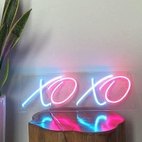 Ulalaza Neon Light Sign Led Xoxo Night Lights Usb Operated Decorative Marquee Sign Bar Pub Store Club Garage Home Party Decor