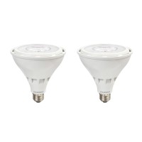 Sylvania Night Chaser Led Par38 Light Bulb, 250W = 23W, 22 Year, Dimmable, Super Bright 2650 Lumens, Wet Rated, 3000K, White - 2 Pack (41359)