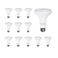 Sylvania Led Flood Br30 Light Bulb, 65W = 9W, 10 Year, 650 Lumens, Dimmable, 2700K, Soft White - 12 Pack (41262)