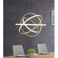 Finesse Decor Oxford Led Adjustable Chandelier, Chrome, Gold(D0102Hge49G)