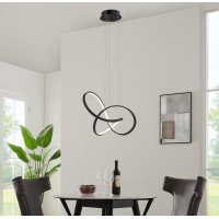 Knotted Chandelier Integrated Led, Dimmable, Black(D0102Hgen3G)