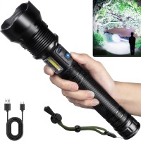 Flashlights Rechargeable, Super Bright 900000 Lumens Flashlights With Usb Cable, Brightest Led Flashlight For Emergencies, Ipx6 Waterproof 7 Light Modes Zoomable