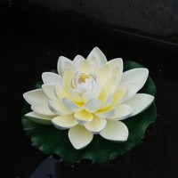 Gigicloud 18Cm Artificial Floating Lotus Flowers Lotus Shape Water Lily Pond Plants Home Garden Decoration For Pool Pond Aquarium