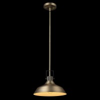 Globe Electric 65475 1-Light Pendant Lighting, Matte Brass, Textured Socket, E26 Base, Kitchen Island, Caf