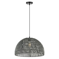 Jonathan Y Jyl6504D Campana 20 1Light Bohemian Modern Woven Rattaniron Led Pendant Farmhouse Coastal Adjustable Dining Room