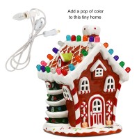 4 Sets Accessory Cord With One Light Bulb 6 Feet Ul Listed White Cord Christmas Village Lights With Onoff Switch Plugs C7 Cli