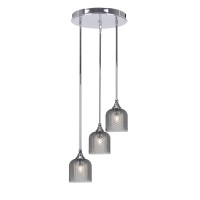 Empire 3 Light Cluster Pendalier In Chrome Finish With 7