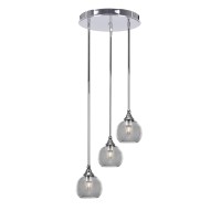 Empire 3 Light Cluster Pendalier In Chrome Finish With 5.75