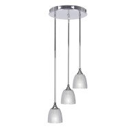 Empire 3 Light Cluster Pendalier In Chrome Finish With 5