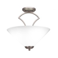 Zilo Semi Flush With 3 Bulbs Shown In Graphite Finish With 16