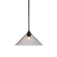 Stem Pendant With Hang Straight Swivel Shown In Matte Black Finish With 16