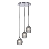 Empire 3 Light Cluster Pendalier In Chrome Finish With 7.5