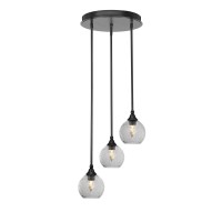 Empire 3 Light Cluster Pendalier In Espresso Finish With 5.75