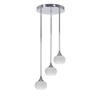 Empire 3 Light Cluster Pendalier In Chrome Finish With 7