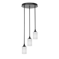 Empire 3 Light Cluster Pendalier In Espresso Finish With 4