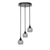 Empire 3 Light Cluster Pendalier In Espresso Finish With 5.75